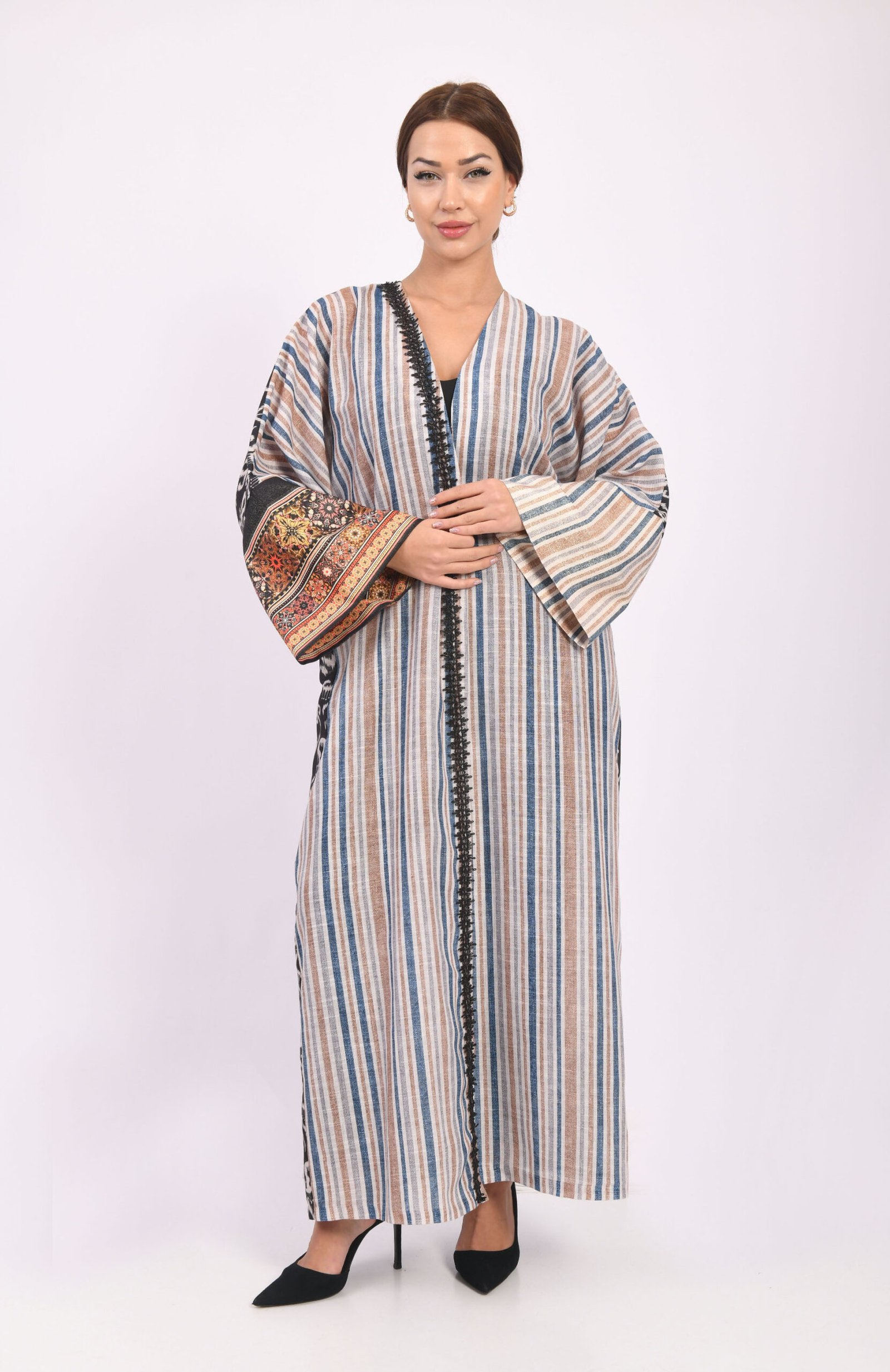 Ivory Aura Blazer Abaya - Görsel 2