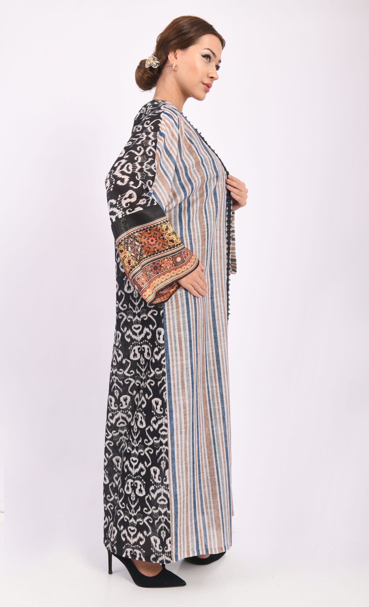 Ivory Aura Blazer Abaya - Görsel 8